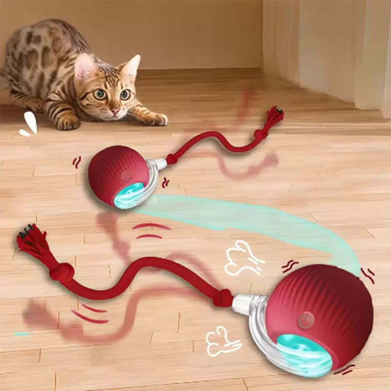 Intelligent Interactive Pet Ball – Self-Moving, Durable & Rechargeable Toy for Cats & Dogs