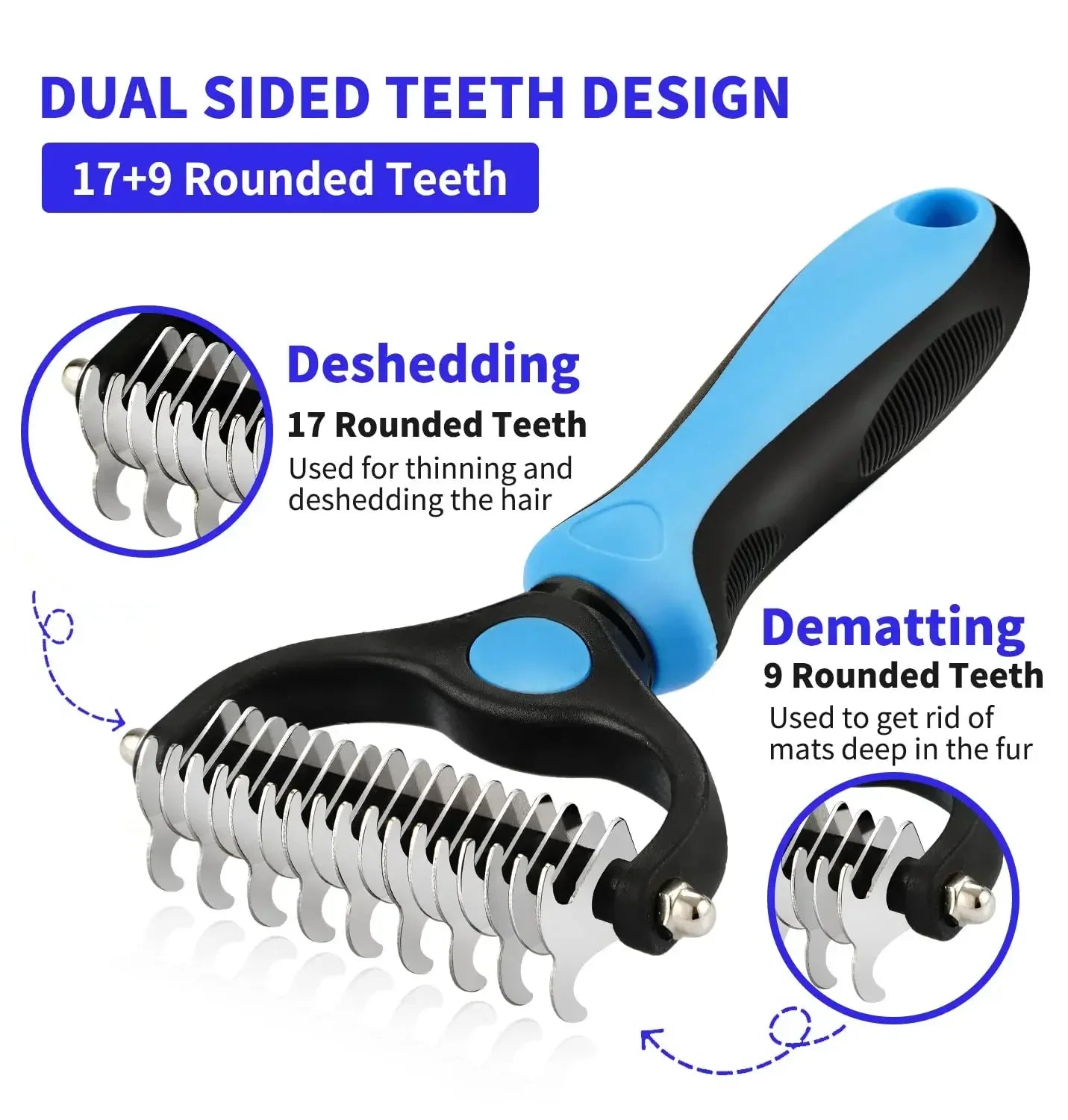 Maxpower Double‑Sided Deshedding Rake