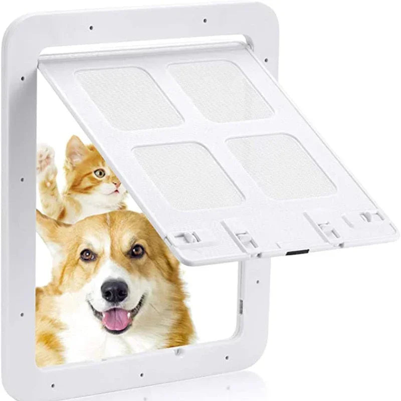 Pet Door New Safe Lockable Magnetic Screen Outdoor Dogs Cats Window