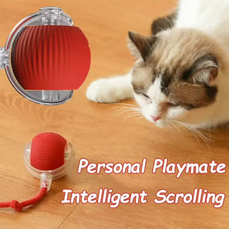 Intelligent Interactive Pet Ball – Self-Moving, Durable & Rechargeable Toy for Cats & Dogs