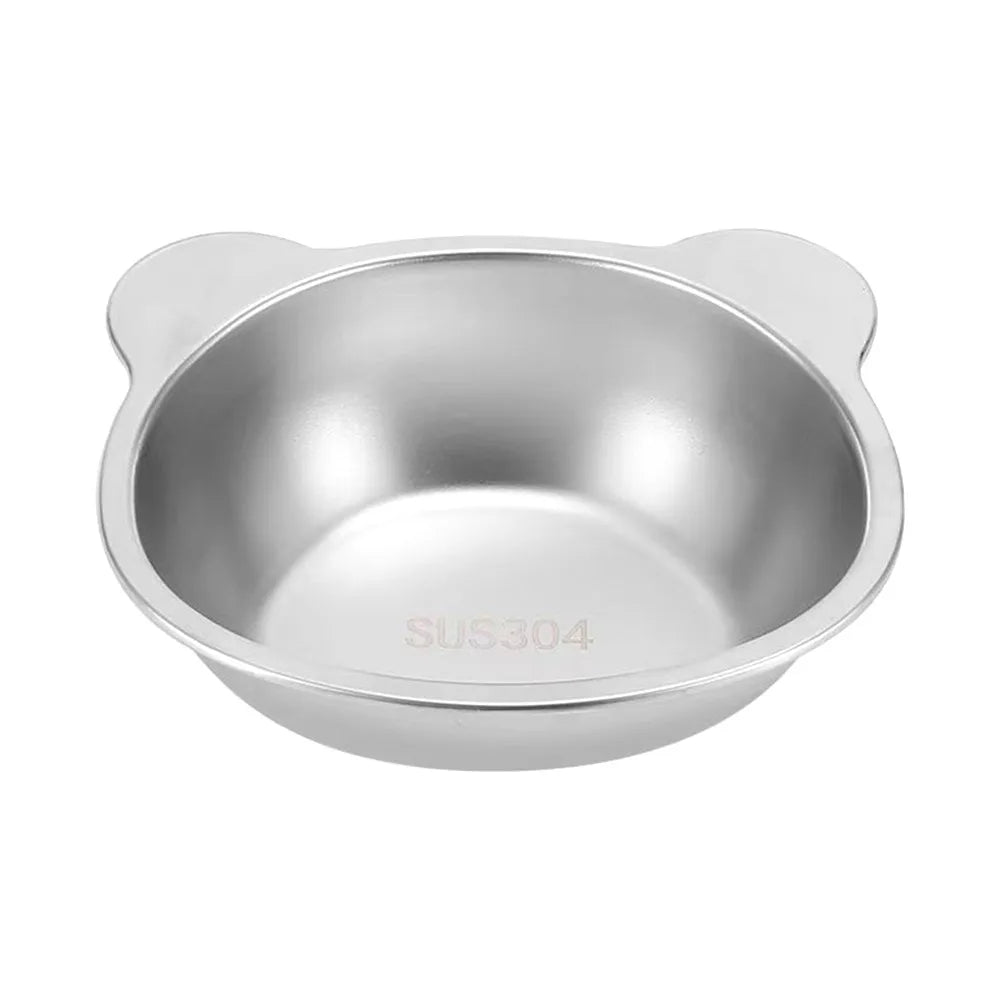 Elevated 15° Tilted Cat Bowl – Stainless Steel, Anti-Spill & Neck Protection