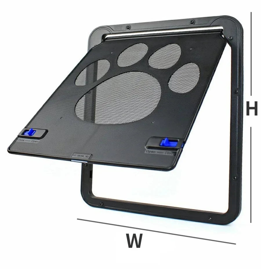 Pet Door New Safe Lockable Magnetic Screen Outdoor Dogs Cats Window